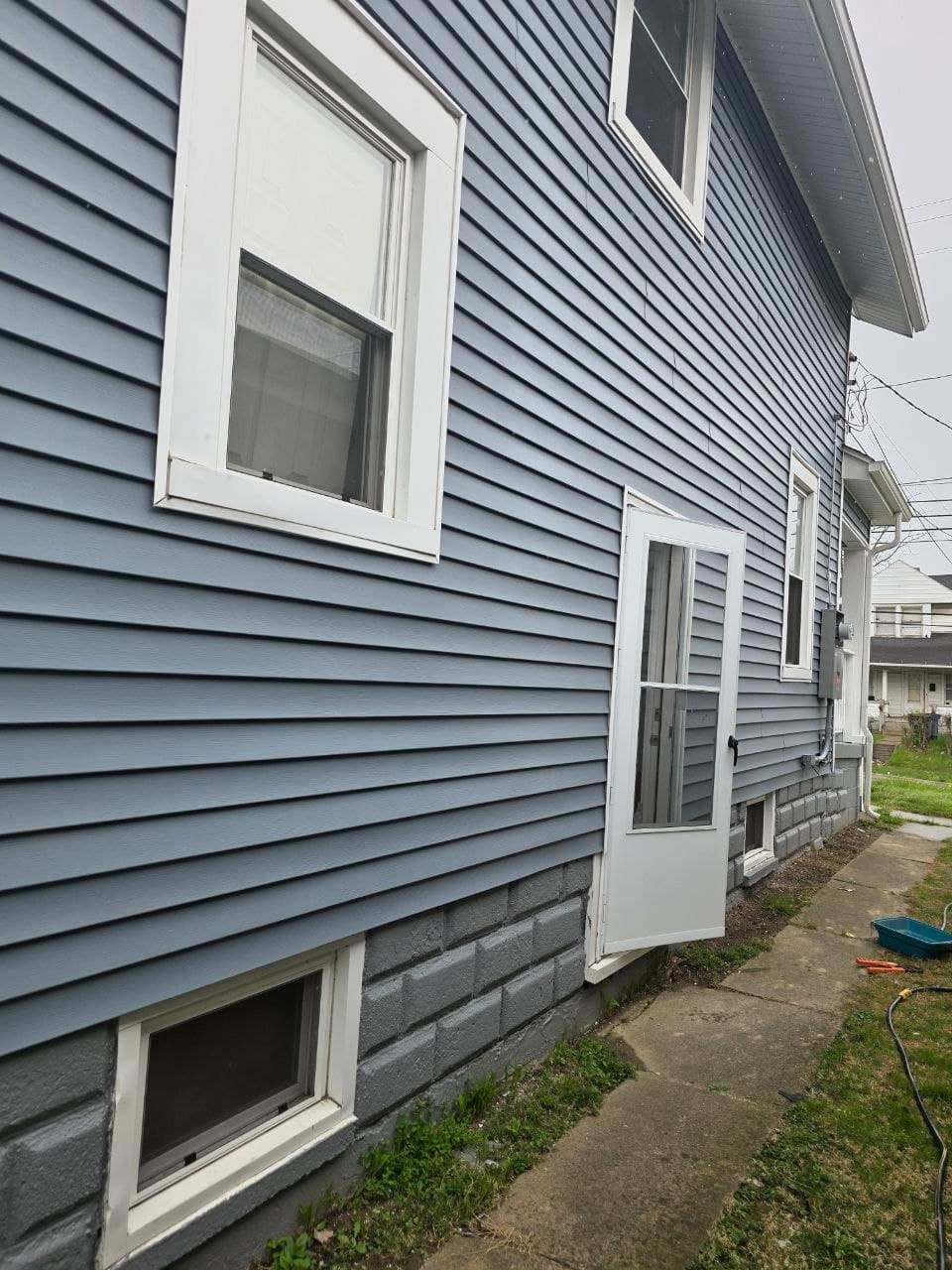 Lap siding on a rehabbed house